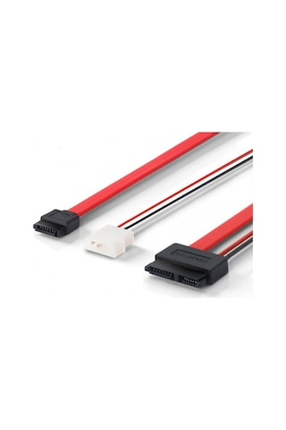 7 Pin Sata Data Molex Power To 7+6 13 Pin Slimline Kablo 40cm