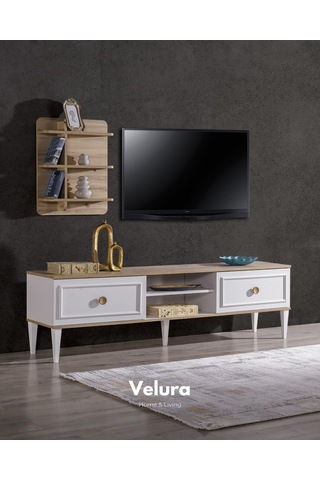 Legna Tv Ünitesi Beyaz - Açık Ceviz