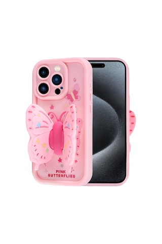 Apple Uyumlu iPhone 15 Pro Max Kılıf Kamera Korumalı Figür Tasarımlı Zore Kapya Kapak Koyu Kahve