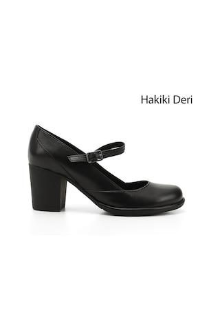 Gönderi(R) Gönderi R Kadın Siyah Kalın Topuklu Mary Jane Hakiki Deri Ayakkabı Gdza13424136 siyah