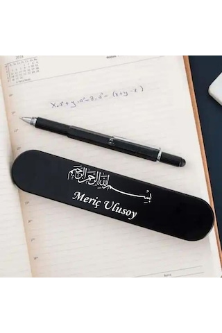 Besmele Tasarımlı Çok Amaçlı Tükenmez Kalem Mavi