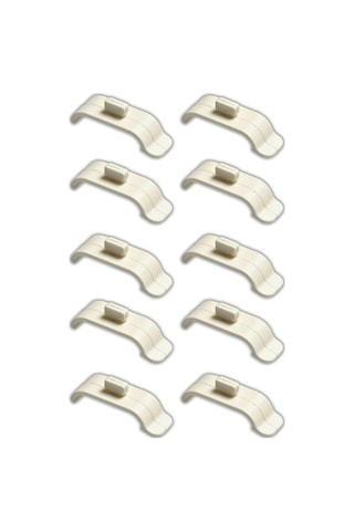 Vela - Zebra Ve Stor Perde Montaj Aparatı Takmatik - Portray 10 Adet Dar Kasa- 3,5 Cm Beyaz