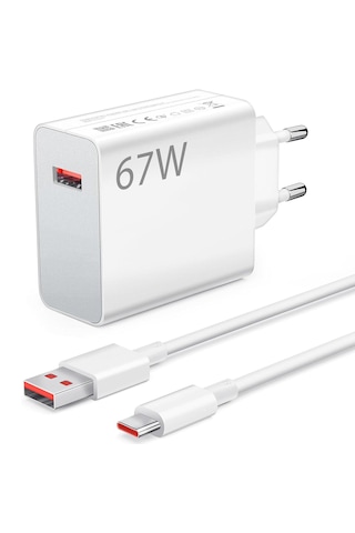 Apera MT23 Xiaomi Mi Uyumlu 67w Turbo Hızlı Şarj Aleti Kablo Dahil