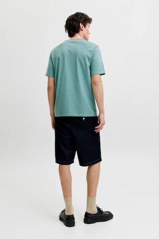 Jack & Jones Jprblaoscar Erkek Tişört Kısa Kollu Pamuklu Şık Günlük Yeşil