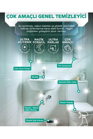 Çok Amaçlı Genel Temizleyici Sprey Tekli