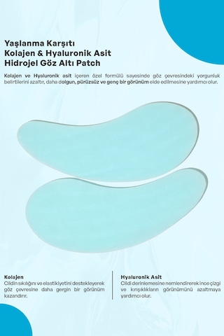 Dermokil Kolajen & Hyaluronik Asit Hidrojel Patch Göz Altı Maskesi