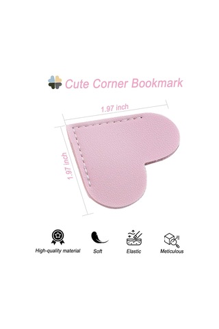 Kadınlar İçin 6 Adet Kalp Şeklinde Deri Ayraç, Sevimli Köşe Ayrac