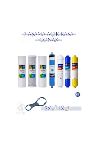 Conax Tüm Açık Kasalar ile Uyumlu 7 Aşamalı Filtre Seti