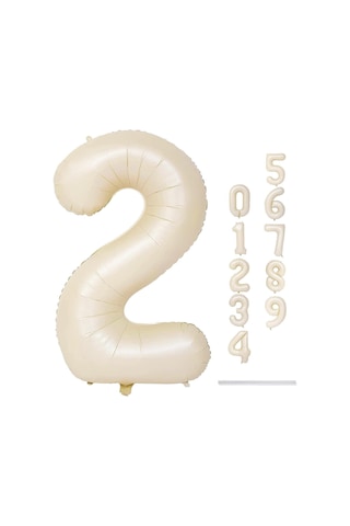 2 Rakam Krem Folyo Balon 34 İnç 76-82 Cm