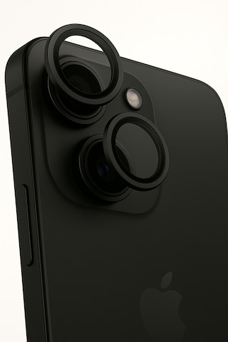 Apple Uyumlu iPhone 14/14 Plus Kamera Lens Koruyucu Black/silver Yüksek Çözünürlüklü-parlak-güçlü Siyah