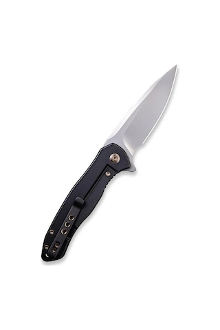 We Knife Kitefin Black Ti Handle With A Blue Groove On Presentation Handle Polished Bead Blasted Cpm S35vn Blade Kamp Çakı Siyah