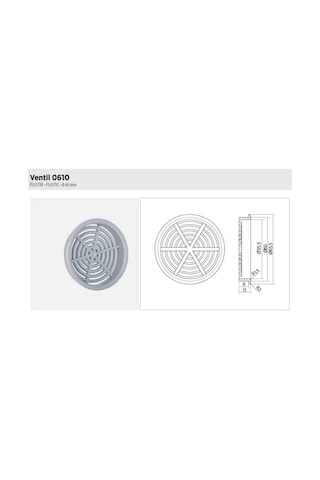 Albatur Plastik Yuvarlak Menfez Krom 60mm 141-0610-1800