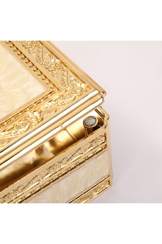 Wezone Büyük Boy Akrilik Havlu Kutusu - Zümrüt Ve Altın Taklı Avrupa Stili - Otel, Ktv, Salon Ve Yemek Odası İçin Dayanıklı Ve Konforlu