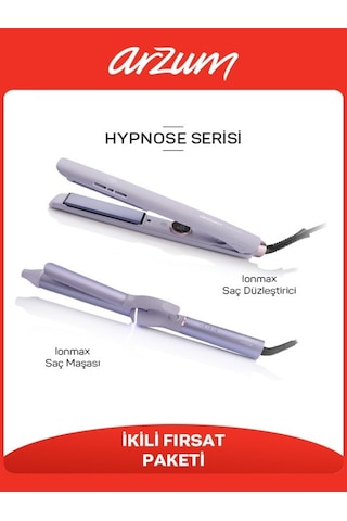 Arzum Hypnose Lila Saç Maşa Ve Düzleştirici 2'li Set - Ar5102 & Ar5104