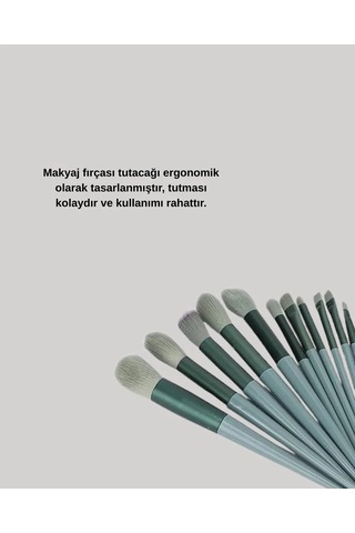 Umuşak Kıllı Estetik Tasarımlı 13'lü Makyaj Fırçası Seti Günlük Ve Profesyonel Kullanım 45258605