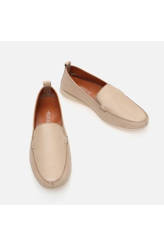 Hotiç Hakiki Deri Bej Kadın Loafer 01ayh285970a310 Bej