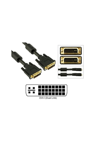 Dvi To Dvi Çift Filtreli 24+5 Kablo Ara Bağlanti Dvi-I 5 Metre