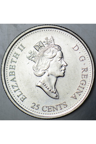 Kanada 25 Cent 2000 Hatıra-özgürlük-üçüncü Milenyuma Giriş.