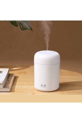 H2O Humidifier Hava Nemlendirici Oda Araç Aroma Difüzörü Işıklı Buhar Makinesi