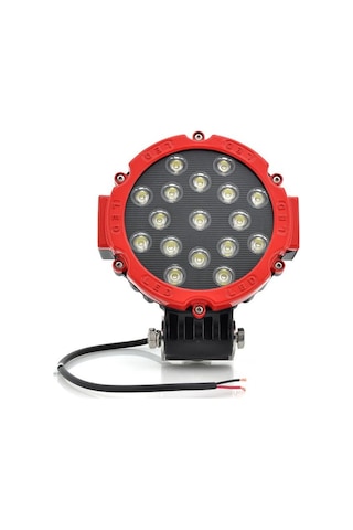 OtoÇizgi 17 Cm Yuvarlak 17 led Off Road Sis Lambası Kırmızı Siyah OtoÇizgi
