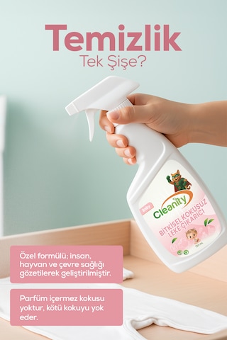 Bitkisel Kokusuz Leke Çıkarıcı - Baby 750 Ml Bebek Çamaşırı & Ev Yüzeyleri İçin Tekli