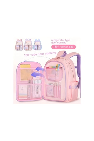 Relaxion 2175-1460 İthal Kore Tarzı Unisex Çocuk İlkokul Sırt Çantası Lacivert