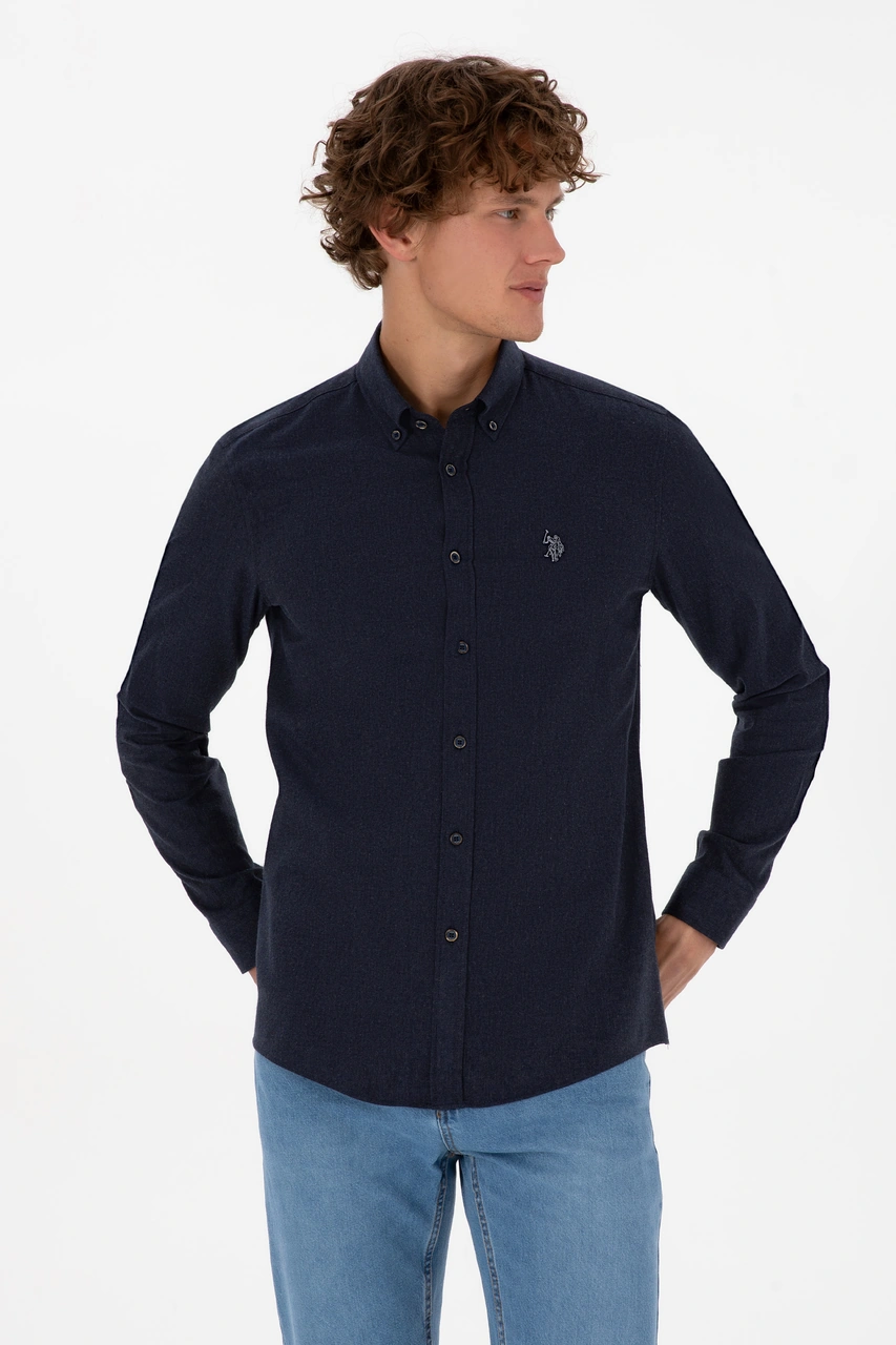 U.s. Polo Assn. Erkek Lacivert Gömlek Basic 50316721-vr033 Lacivert