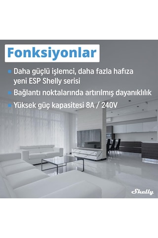 Shelly 1PM Mini Gen3 Enerji Ölçer Röle