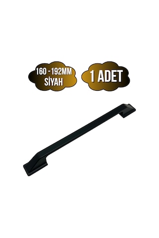 Vera Siyah Metal Dolap Kulpu Mobilya Ve Mutfak Dolap Kulpu Siyah 160-192mm 1 Adet Siyah