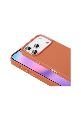 Nihcase Apple Uyumlu iPhone 17 Pro Max Kılıf Msafe Şarj Özellikli Pu Deri Kupra Kapak