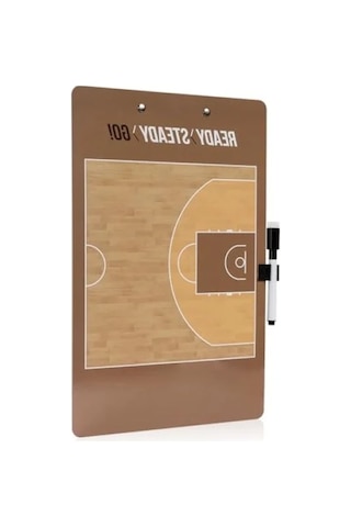 Çift Taraflı Basketbol Taktik Tahtası - 35x22 Cm