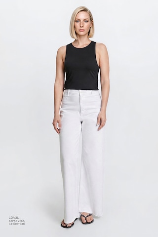 Ac&co / Altınyıldız Classics Kadın Sıyah Standart Fit Normal Kesim Bisiklet Yaka Crop Body Siyah