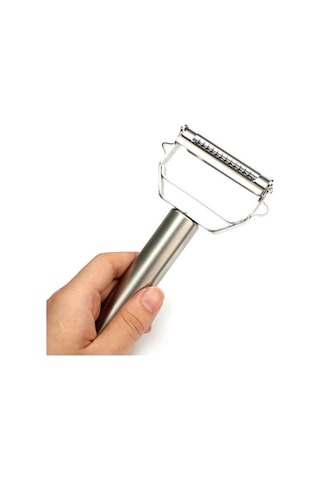 Dancemonkey Çok İşlevli Paslanmaz Çelik Sebze Soyucu Çift Planya Rende, Pratik Mutfak Aleti Çelik