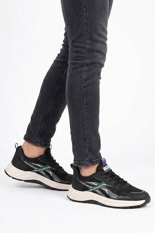 Voyager Siyah Fileli Memory Foam Erkek Günlük Spor Ayakkabı Hafif Esnek Sneaker E275 M