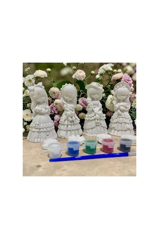 Prenses Taş Boyama Seti 4 Adet Xxl Boy 13 Cm / 4 Çiçek 3,5 Cm - Aile, Çocuk, Yetişkin Etkinlik