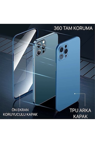 Apple Uyumlu iPhone 13 Pro Max Kilif 360 Tam Koruma + Yerlesik Ekran Koruyucu 516080931