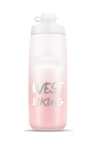 Batı Bisiklet 750ml Bisiklet Su Şişesi Taşınabilir Açık Bisiklet Su Bardağı, Renk: Beyaz Pembe Degrade Diğer