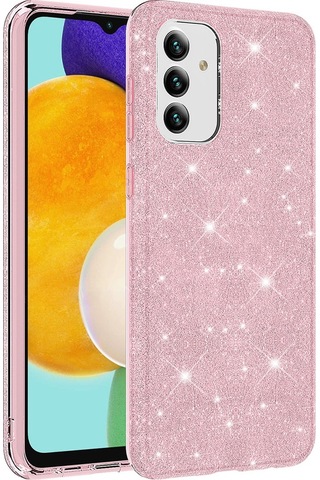 Samsung Galaxy Uyumlu A04s Kılıf Zore Parıltılı Simli Shining Silikon