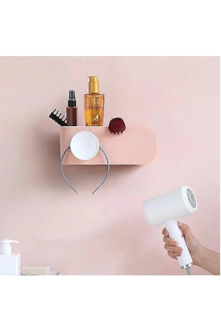 Ganzhoushop Saç Kurutma Makinesi Rafı Yumruk Tek Kullanımlık Tuvalet Tuvalet Depolama Rafı Tuvalet Duvara Monte Saç Kurutma Makinesi Rafı Saç Kurutma Makinesi Rafı Çok Renkli