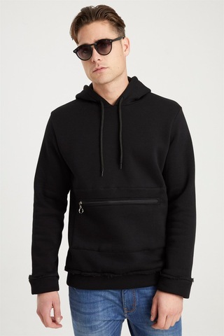 1043 Dewberry Erkek Sweatshırt-siyah Siyah