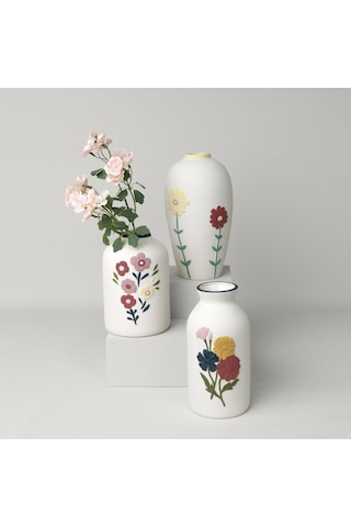 Linens Liva 13x13x19 Cm Vazo Beyaz Beyaz