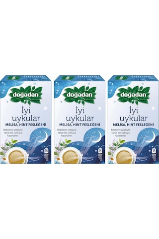 Doğadan İyi Uykular Çayı Melisa Hint Fesleğeni Süzen Poşet 3 x 18'li