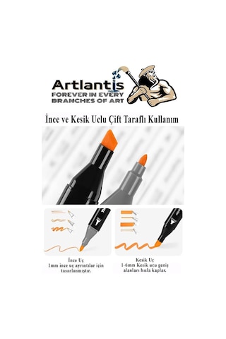 48 Adet Çift Taraflı Marker Kalem Çantalı 1 Paket 48 Renk Touch Markör Çift Uçlu Keçeli Kalem Sanat Tasarım Hobi