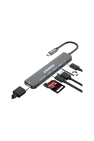 Apple Uyumlu MacBook İle Uyumlu Usb-c Hub Çoklayıcı Hdmı/sd Card/micro Sd/usb 2.0/usb 3.0/usb-c/pd 100watt / Bağl