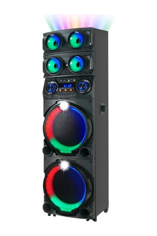 Gd-2126 Dijital Led Göstergeli Fm Radyolu Mikrofonlu Rgb Tws Çift 12 İnç Stereo Bass Kablosuz Karaoke Hoparlör