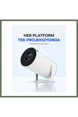 Bezos Hy300 Mini Projeksiyon 4k Destekli Android Wifi Bluetooth Bezos1