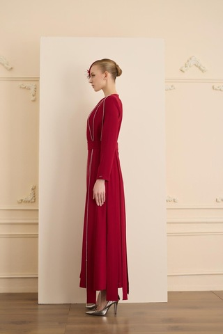 Senna Tease Dress Bordo Bordo