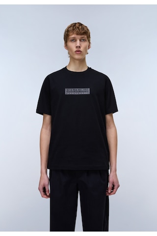 Napapijri S-box Logo Ss 1 Erkek T-shirt-31969 Siyah