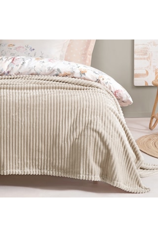 Yataş Bedding Holly Wellsoft Battaniye (Tek Kişilik) - Ekru