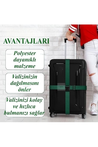 Reaktör Siyah Valiz Bavul Emniyet Kemeri 1 Adet Haki